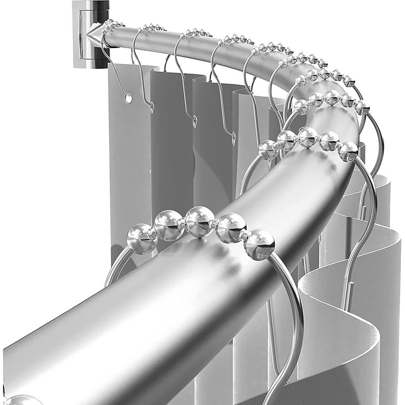 PURELIFE INC 72" Adjustable Curved Fixed Shower Curtain Rod & Reviews